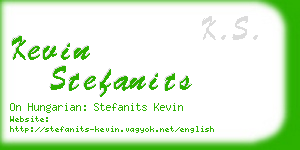 kevin stefanits business card